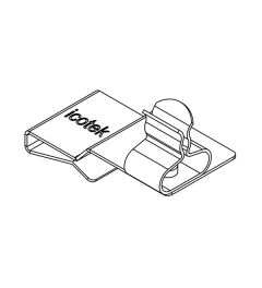 PFS2/SKL 01 EMC schermklem(2x) voor 10×3mm busbars