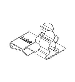 PFS2/SKL 13 EMC schermklem(2x) voor 10×3mm busbars