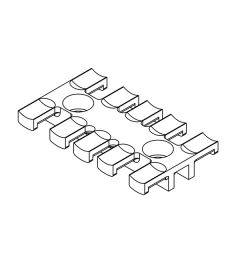 ZL 70 AB 4,1 trekontlastingsplaat voor 5 kabels, M4 schroef