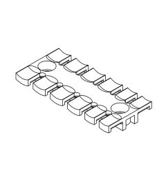 ZL 87 AB 4,1 trekontlastingsplaat voor 6 kabels, M4 schroef