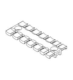 ZL 103 AB 4,1 trekontlastingsplaat voor 7 kabels, M4 schroef