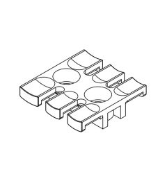 ZL 39 AB 5,2 trekontlastingsplaat voor 3 kabels, M5 schroef