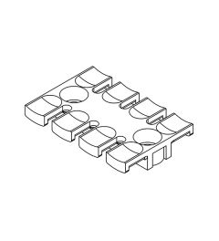 ZL 60 AB 5,2 trekontlastingsplaat voor 4 kabels, M5 schroef