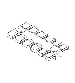 ZL 87 AB 5,2 trekontlastingsplaat voor 6 kabels, M5 schroef