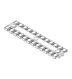 ZL 180 AB 5,2 trekontlastingsplaat voor 12 kabels,M5 schroef