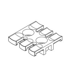 ZL 39 AB 6,2 trekontlastingsplaat voor 3 kabels, M6 schroef