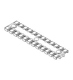 ZL 180 AB 6,2 trekontlastingsplaat voor 12 kabels,M6 schroef