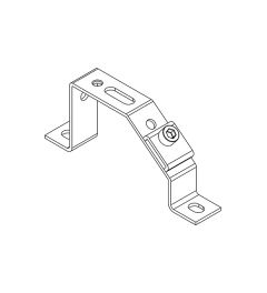 MF-D49 mounting bracket+clip for 10×3mm busbars