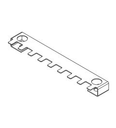 ZL 140/SB-EMC-1 EMC schermpl. voor trekontlastingspl., 1 rij