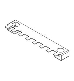 ZL 121/SB-EMC-1 EMC schermpl. voor trekontlastingspl., 1 rij