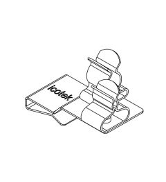 PFS2/SKL 31 EMC shield clamp(2x) for 10×3mm busbars