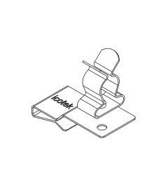 PFS2/SKL 40 EMC shield clamp(2x) for 10×3mm busbars