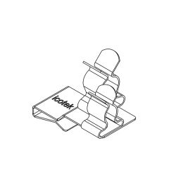 PFS2/SKL 43 EMC shield clamp(2x) for 10×3mm busbars