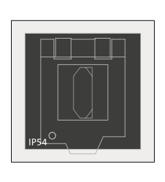 AT-KS-HDMI coupling+cover grommet, large