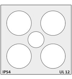 DT5 kabel tule, groot, multi-membraan, grijs