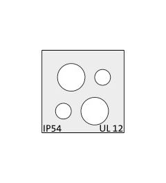 DT8 kabel tule, klein, multi-membraan, grijs