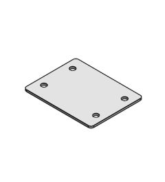 BPM-B blind plate sheet steel, screw mounting