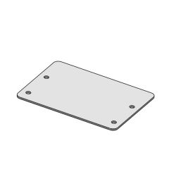 BPM 16-E blind plate sheet steel, screw mounting