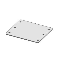 BPM 16-MT blind plate sheet steel, screw mounting