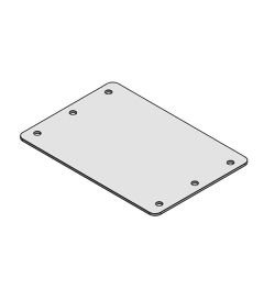 BPM 24-MT blind plate sheet steel, screw mounting