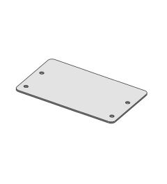 BPM 24-E blind plate sheet steel, screw mounting