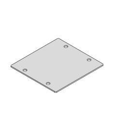 BPM-JUMBO1 sheet steel blind plate, screw mounting