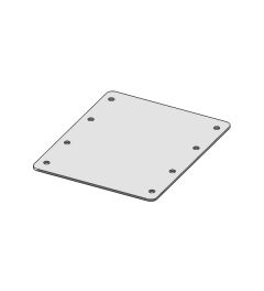 BPM 16-2MT blind plate sheet steel, screw mounting