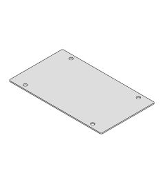 BPM-JUMBO2 sheet steel blind plate, screw mounting