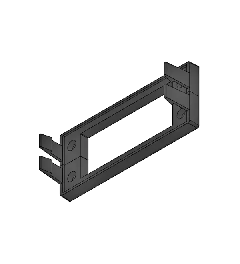 KEL-SNAP-S24 divisible snap-in mounting frame, black