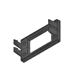 KEL-SNAP-S16 deelbaar inklik montageframe, zwart