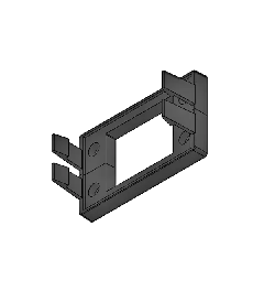 KEL-SNAP-S10 divisible snap-in mounting frame, black