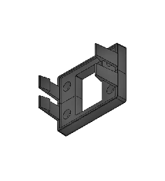 KEL-SNAP-S-B deelbaar inklik montageframe, zwart