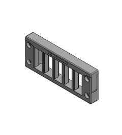 KEL-Quick 24/10 QUICK cable entry frame, 2p, 2xrow, black