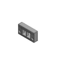 KEL-Quick-E2 QUICK kabelinvoerframe, 2d, 1 rij, zwart