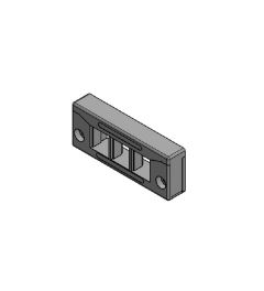 KEL-Quick-E3 QUICK kabelinvoerframe, 2d, 1 rij, zwart