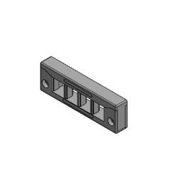 KEL-Quick-E4 QUICK kabelinvoerframe, 2d, 1 rij, zwart