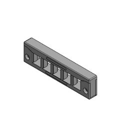 KEL-Quick-E5 QUICK kabelinvoerframe, 2d, 1 rij, zwart