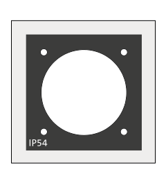 QT-AT-FL-M23 adapter tule M23 connectoren, groot, grijs