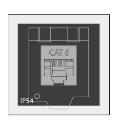 QT-AT-KS-CAT6 adapter tule CAT6 koppeling+deksel, groot