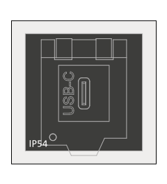 QT-AT-KS-USB-C adapter tule USB-C koppeling+deksel, groot