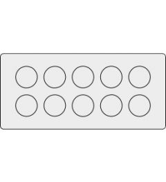 KEL-DP 16/10 A cable entry plate, plug, wall 1.5-2.5mm, gray