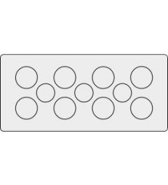 KEL-DP 16/11 A cable entry plate, plug, wall 1.5-2.5mm, gray