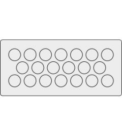 KEL-DP 16/20 A cable entry plate, plug, wall 1.5-2.5mm, gray