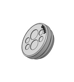 KEL-DP 25/6 A cable entry plate, plug, wall 1.5-2.5mm, gray