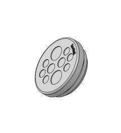 KEL-DP 32/10 A cable entry plate, plug, wall 1.5-2.5mm, gray