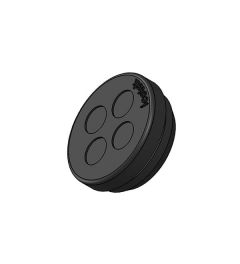 KEL-DP 25/4 B cable entry plate, plug, wall 2.8-4mm, black