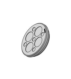 KEL-DP 50/9 A cable entry plate, plug, wall 1.5-2.5mm, gray