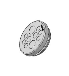 KEL-DP 32/10 B cable entry plate, plug, wall 2.8-4mm, gray