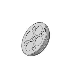 KEL-DP 50/9 B cable entry plate, plug, wall 2.8-4mm, gray