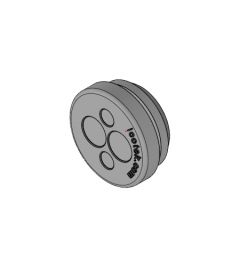 KEL-DP 20/4-1 A cable entry plate, plug, wall 1.5-2.5mm,gray